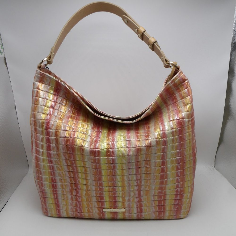 Brahmin Isabella Multi Royalton Leather Hobo Shoulder Tote! STUNNING  Reg 395
